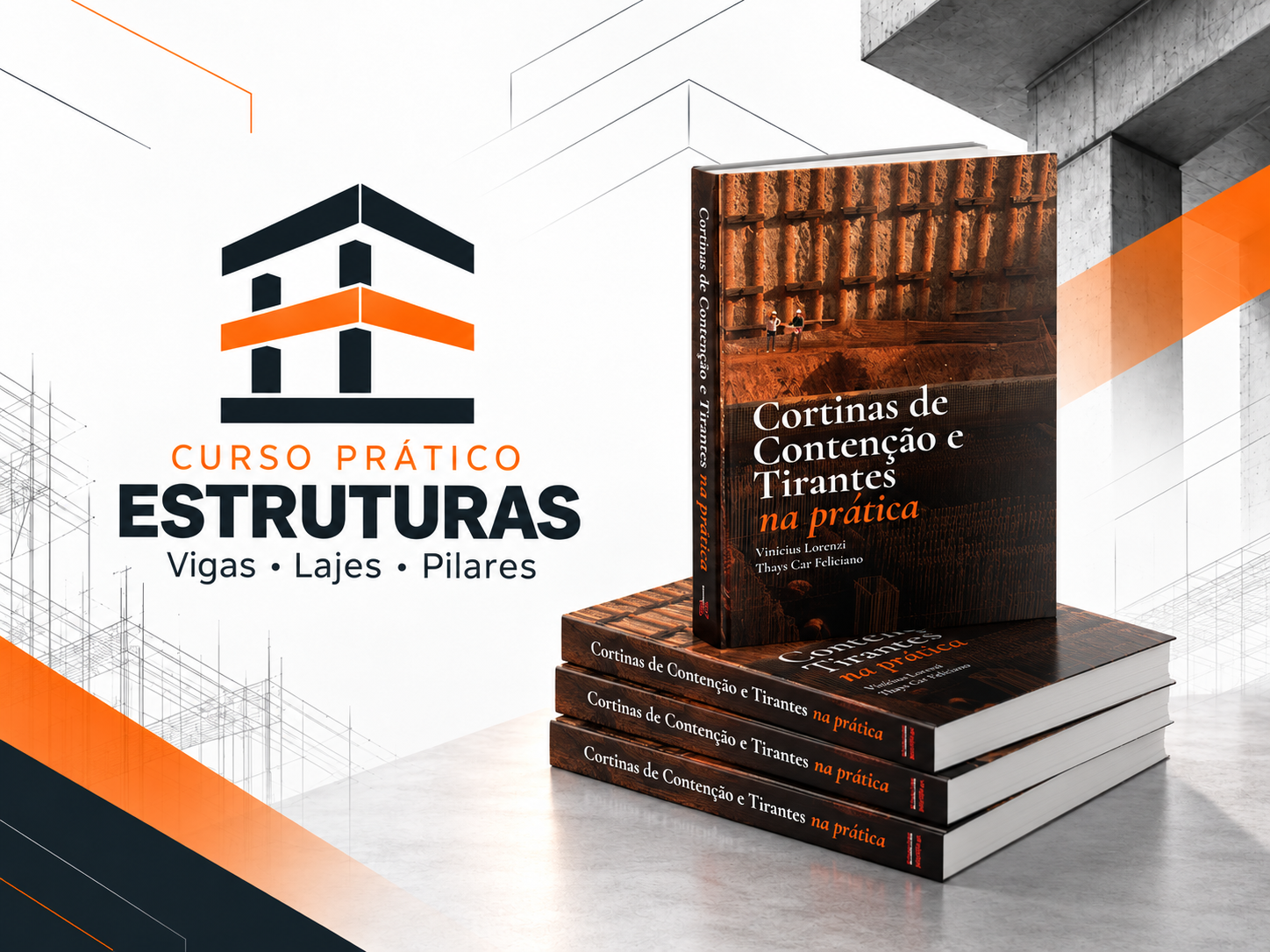 Curso + livro Cortinas de Contenção e Tirantes